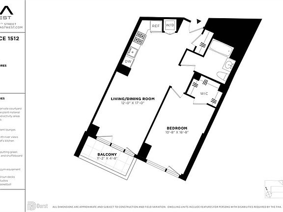 2nd image of 625 W 57th St APT 1512