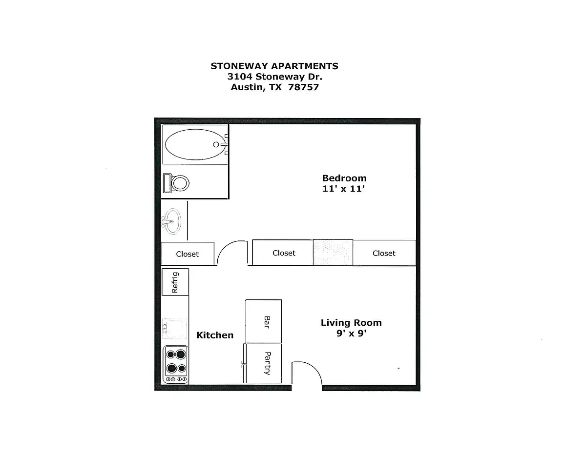 Floor plan 1 Bedroom