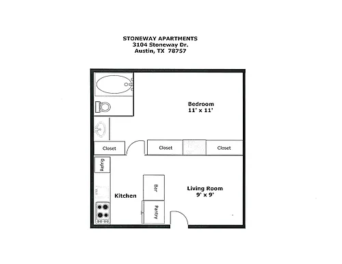 Floor plan 1 Bedroom