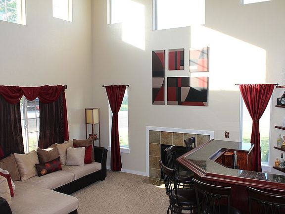 Living room with wet bar