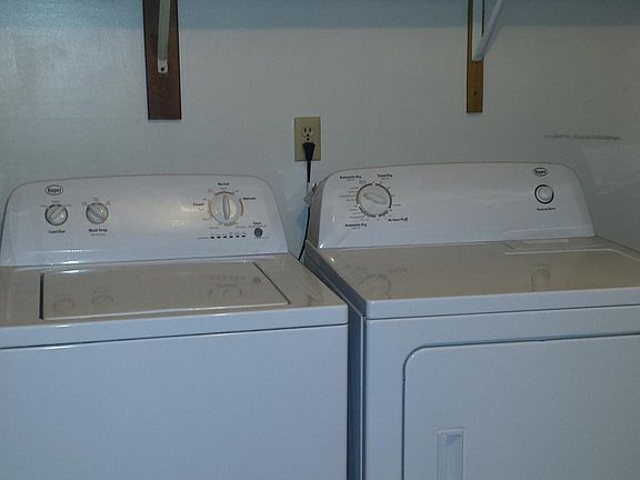 Private laundry area.