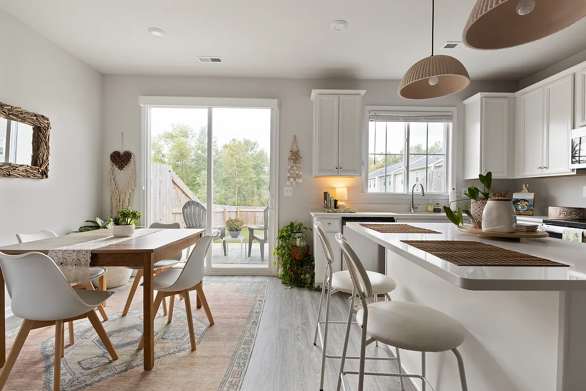 Dining and kitchen area with beautiful view of backyard - 5524 Wenrich Dr