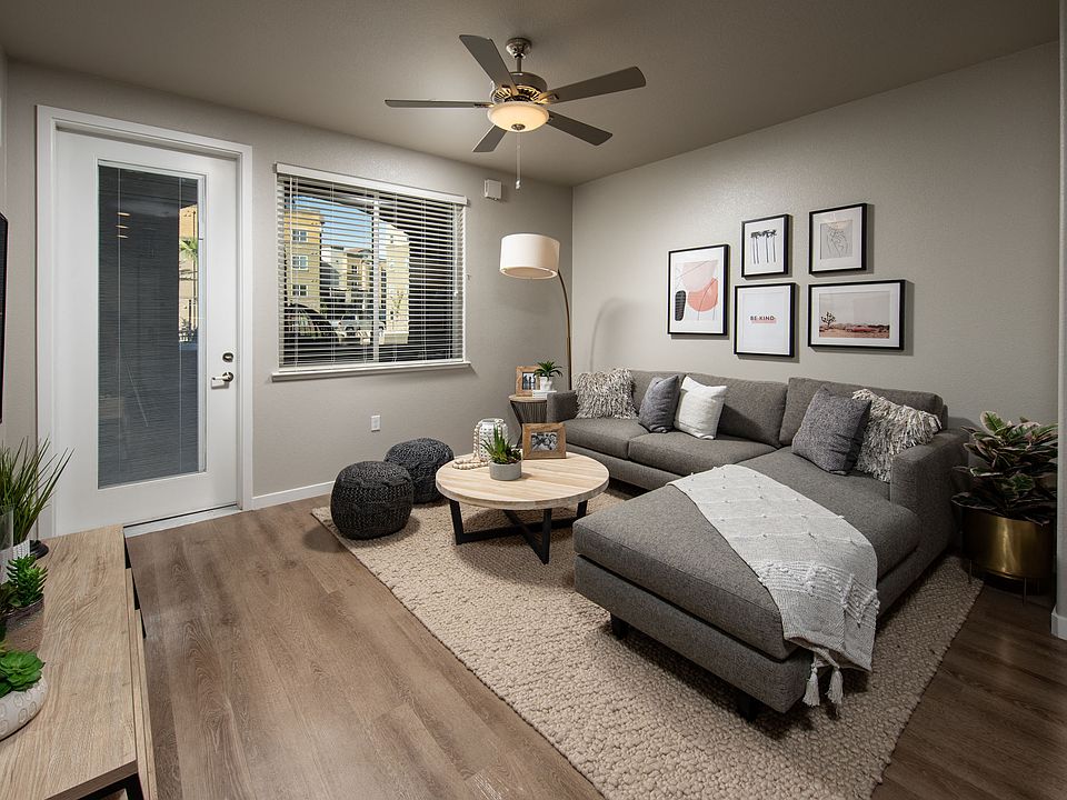 One bedroom model living room