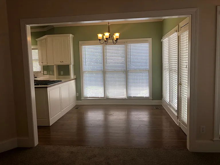 View of breakfast area from great room