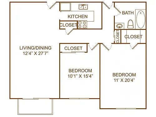 Floor plan The Hancock Renovated