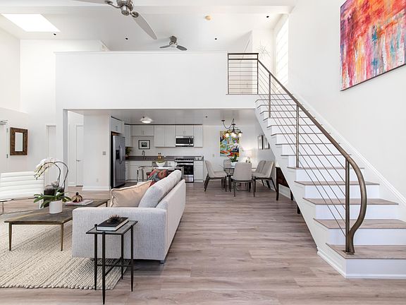 Staged photo. Furniture and art not included in rental.