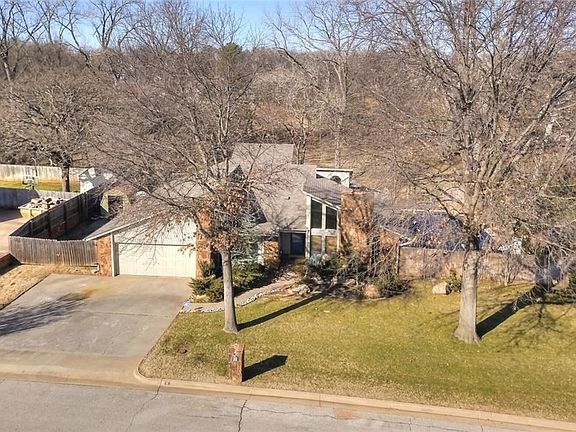 Aerial view of the home looking North.