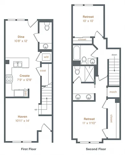 Floor plan TH1 Townhome