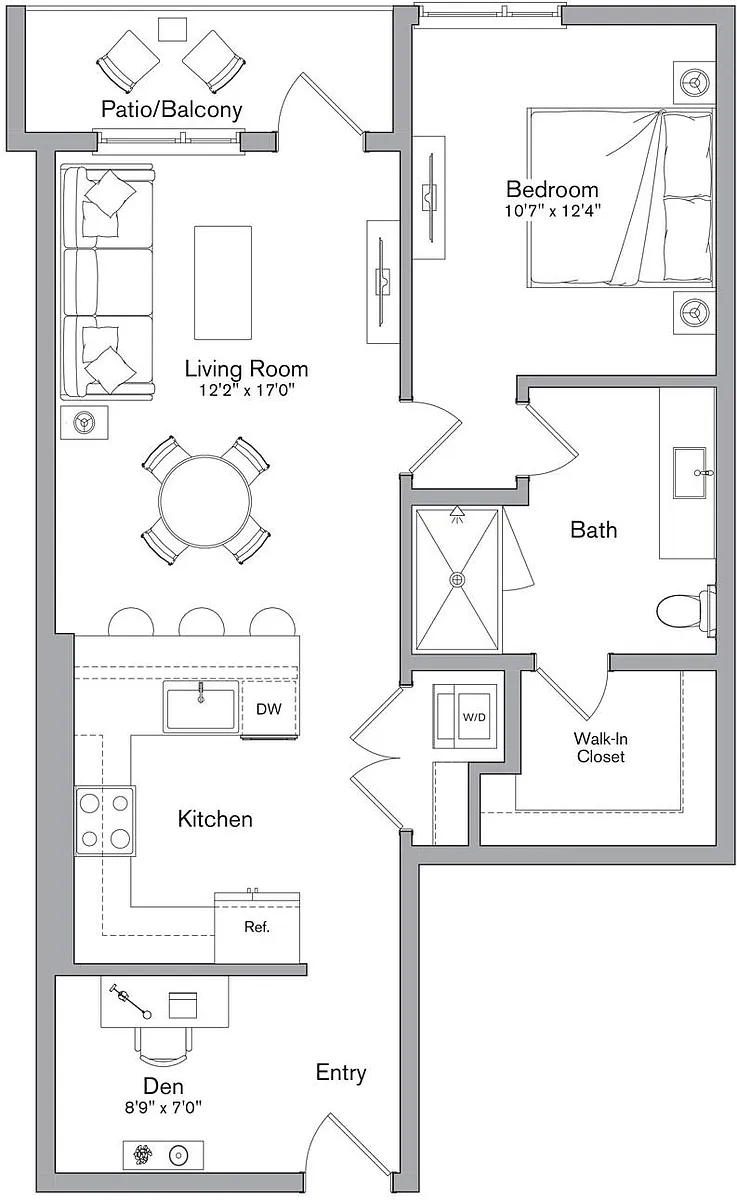 Floor plan A7 + Den