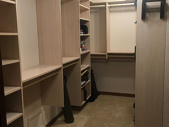 Master walk-in closet. 