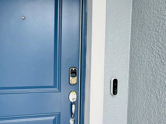 Digital entry pad. Doorbell and Camara are from Guardian Protection.