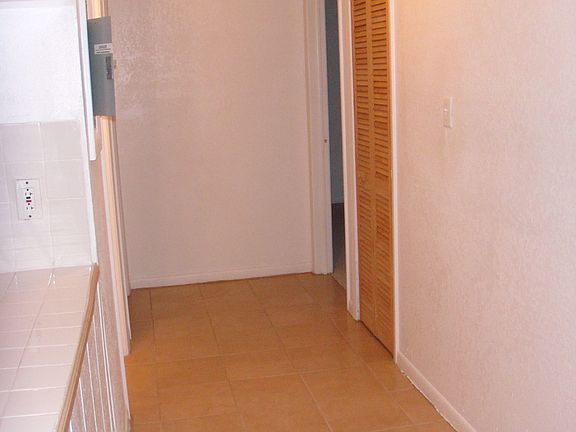 Hallway with counter