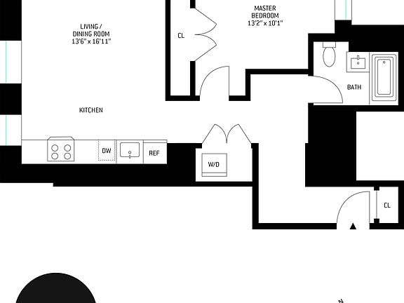 2nd image of 416 W 52nd St #407W