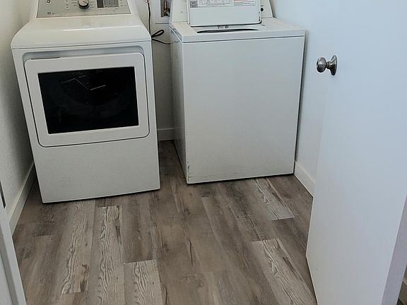 On-site laundry just to the left of the front door