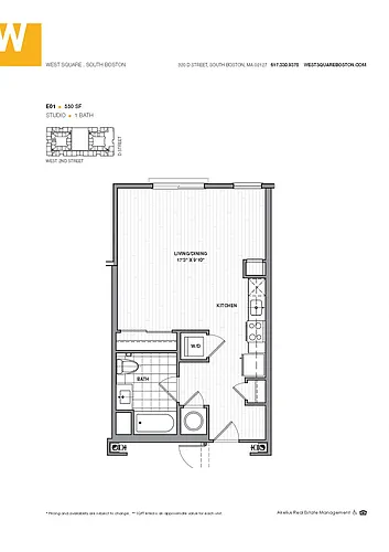 Floor plan Studio Apartment