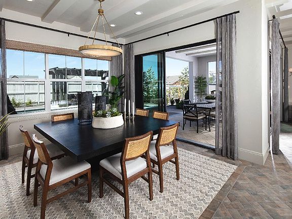 Durham dining room and covered patio