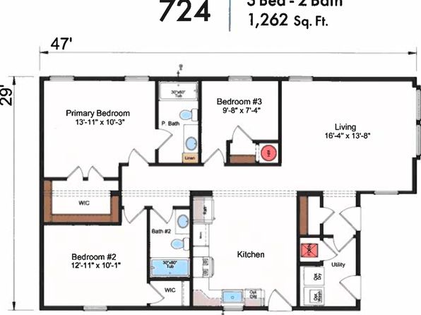 Floor Plan #724 Plan, Horizon Hills