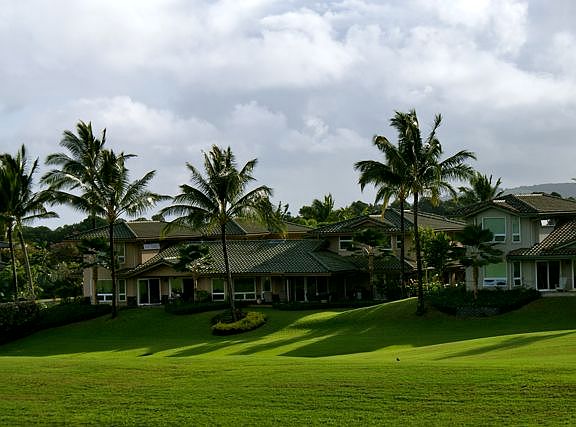 Homes across fairway