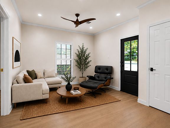 The living space, virtually staged.