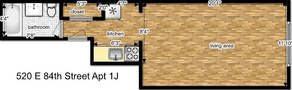 2nd image of 520 E 84th St APT 1J