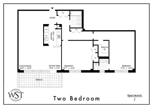 Floor plan 2 Bedroom 2 Bathroom