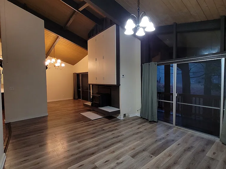 Livingroom facing diningroom and back patio