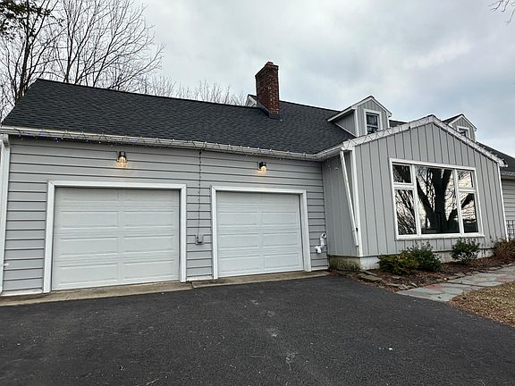 Big 2 Car garage, with storage above.
