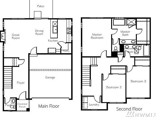 Plan 2337 Main Floor & Second Floor