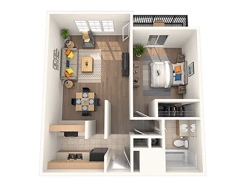 Floor plan One Bedroom