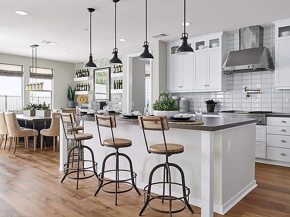 Lyra at Skyline Plan 3 Model Home Kitchen and Dining