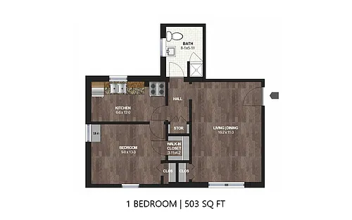 Floor plan Granada - One Bedroom (A)
