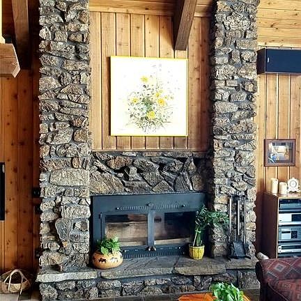 Montana Moss Rock Fire Place