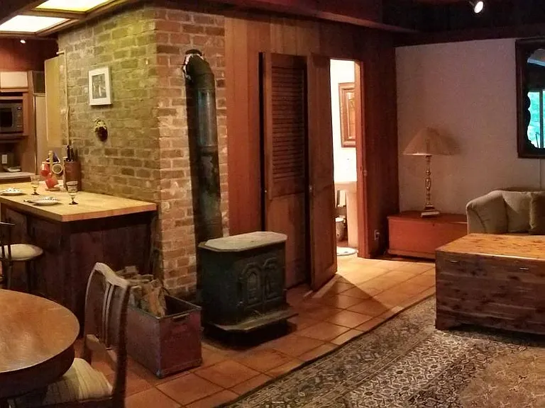 View of family room, Kitchen and bathroom