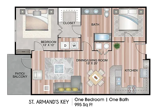 Floor plan St. Armands Key with Den