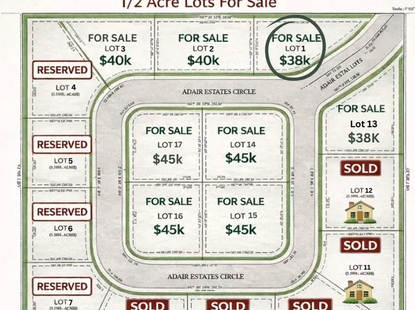 538 SE Adair Estates Cir Lot 1, Adair, OK 74330