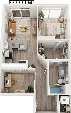 Plan B14 | 1 bedroom + den, 1 bathroom Plan B14 | 1 bedroom + den, 1 bathroom