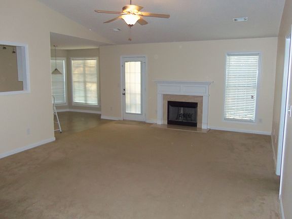Family room with fireplace