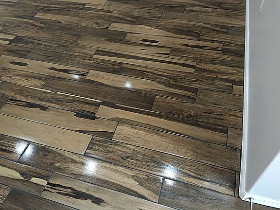 Tile in great room & kitchen