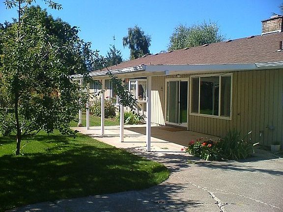 Back yard, fruit trees & covered patio