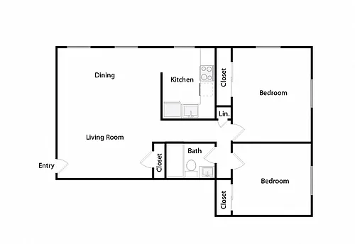 Floor plan Scott Street - Near Courthouse Metro