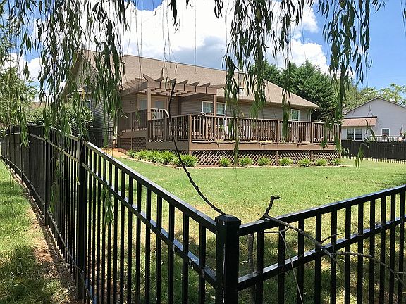 Metal fencing with 2 gates