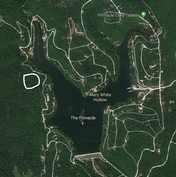 Property circled in white.