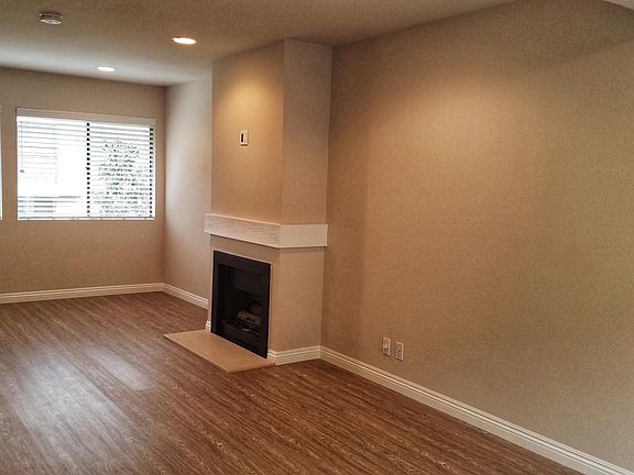 Living room with new flooring and paint