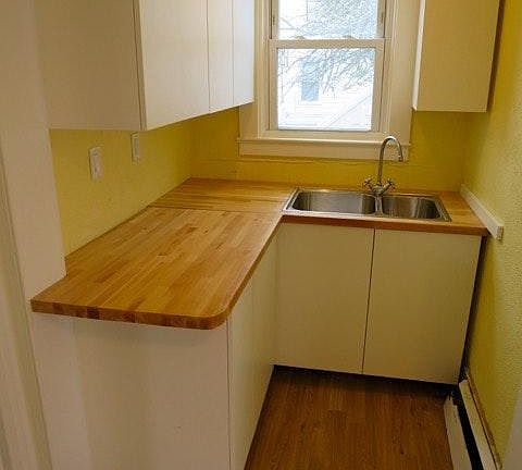 hardwood countertops + stainless