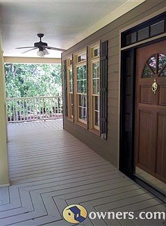 front door and wrap around porch