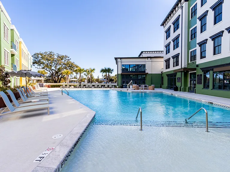 Outdoor Resort Style Pool at The Merchant Apartments in Charleston, SC 29403