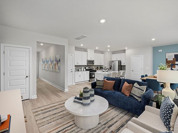 Great room in the Lennon floorplan at a Meritage Homes community in Greenville, SC.