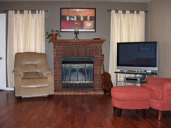 NEW laminate,wood-look flooring in living room.