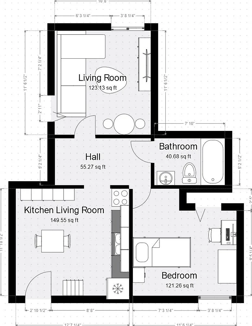 1 Bedroom Apartment with Livingroom — Photo 3