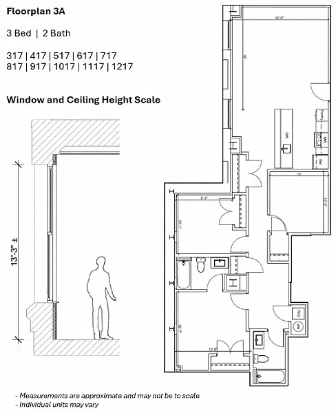 Floor plan 3BR 3A